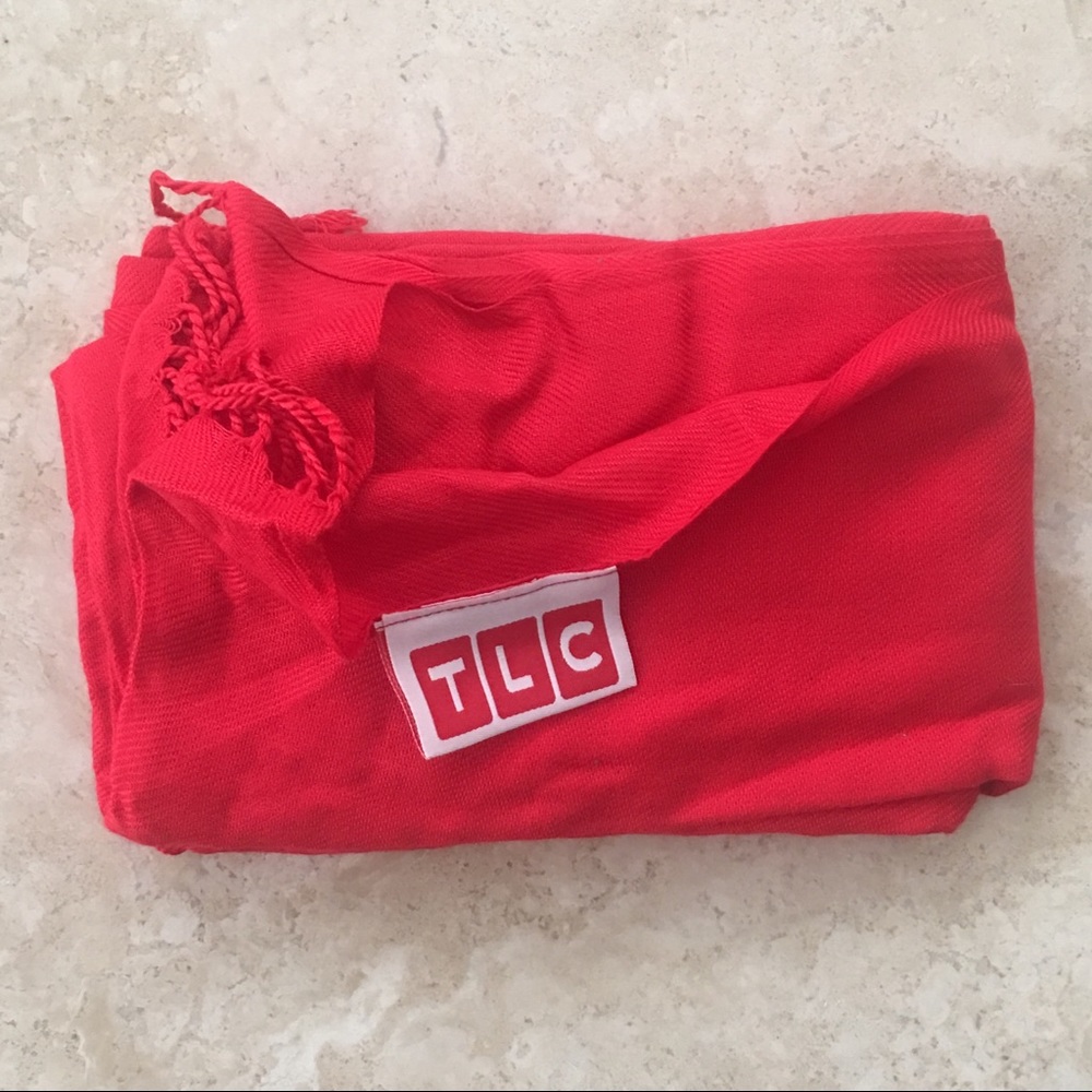 NWOT TLC Branded Red Scarf